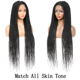 Lace Front Box Braided Synthetic Wigs Knotless Cornrow With Baby Hair