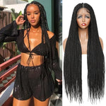 Lace Front Box Braided Synthetic Wigs Knotless Cornrow With Baby Hair