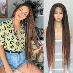 Lace Front Box Braided Synthetic Wigs Knotless Cornrow With Baby Hair