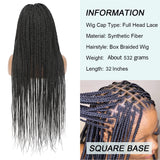 Lace Front Box Braided Synthetic Wigs Knotless Cornrow With Baby Hair