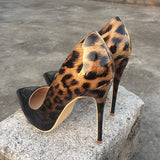 Leopard Patent Leather Pumps