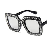 Square Rhinestone Designer Sun Glasses