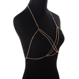 Rhinestone Cross Chest Chain