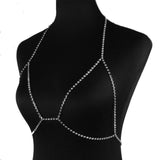 Rhinestone Cross Chest Chain