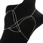 Rhinestone Cross Chest Chain