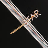 Simple Letter Rhinestone Hairpins