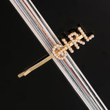 Simple Letter Rhinestone Hairpins