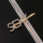 Simple Letter Rhinestone Hairpins