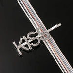 Simple Letter Rhinestone Hairpins