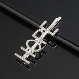 Simple Letter Rhinestone Hairpins