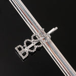 Simple Letter Rhinestone Hairpins