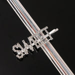 Simple Letter Rhinestone Hairpins