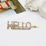 Simple Letter Rhinestone Hairpins