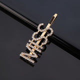 Simple Letter Rhinestone Hairpins