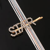 Simple Letter Rhinestone Hairpins