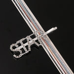 Simple Letter Rhinestone Hairpins