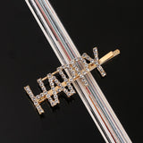 Simple Letter Rhinestone Hairpins