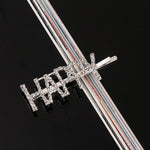 Simple Letter Rhinestone Hairpins