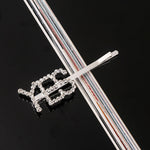 Simple Letter Rhinestone Hairpins