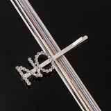 Simple Letter Rhinestone Hairpins