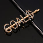 Simple Letter Rhinestone Hairpins