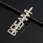 Simple Letter Rhinestone Hairpins