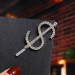 Simple Letter Rhinestone Hairpins