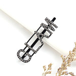 Simple Letter Rhinestone Hairpins