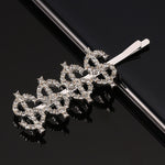 Simple Letter Rhinestone Hairpins