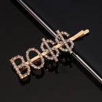 Simple Letter Rhinestone Hairpins