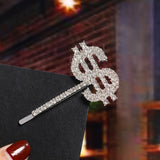 Simple Letter Rhinestone Hairpins