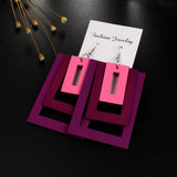 Multilayer Wood Earrings