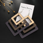 Multilayer Wood Earrings