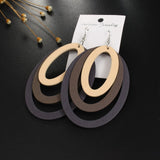 Multilayer Wood Earrings