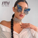 Butterfly Rimless Designer Sunglasses