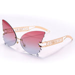 Butterfly Rimless Designer Sunglasses