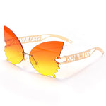 Butterfly Rimless Designer Sunglasses