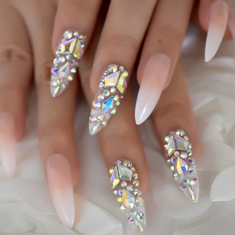 Designer Ombre Stiletto Nails