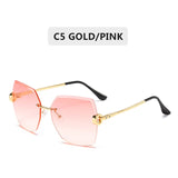 Oversized Rimless Diamond Sunglasses