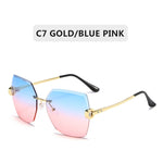 Oversized Rimless Diamond Sunglasses