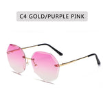 Oversized Rimless Diamond Sunglasses