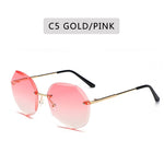 Oversized Rimless Diamond Sunglasses