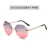 Oversized Rimless Diamond Sunglasses