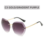 Oversized Rimless Diamond Sunglasses