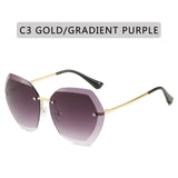 Oversized Rimless Diamond Sunglasses