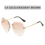 Oversized Rimless Diamond Sunglasses