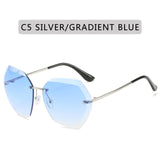 Oversized Rimless Diamond Sunglasses