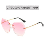 Oversized Rimless Diamond Sunglasses