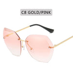 Oversized Rimless Diamond Sunglasses