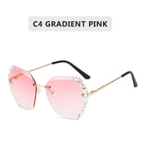 Oversized Rimless Diamond Sunglasses